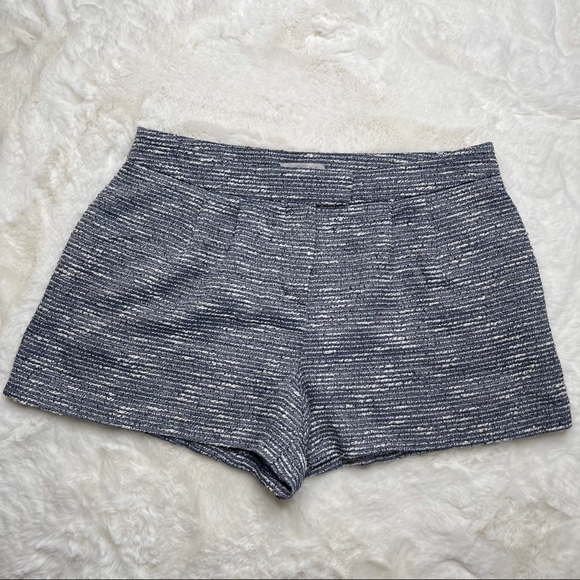 1.STATE blue white fringe tweed shorts size 8 - Picture 2 of 12